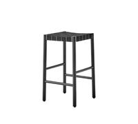 &Tradition Taburete bar Betty TK7 Black. asiento de banda de lino trenzada negro