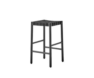 &Tradition Taburete bar Betty TK7 Black. asiento de banda de lino trenzada negro