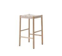 &Tradition Taburete bar Betty TK7 Oak. asiento de banda de lino trenzada