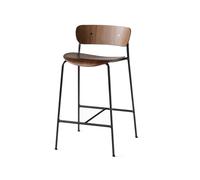 &Tradition Taburete bar Pavilion AV7 Nogal lacado. base acero