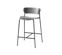 &Tradition Taburete bar Pavilion AV7 Roble lacado negro. base de acero