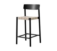 &Tradition Taburete Betty TK12 Counter Chair 65 cm Lino natural-fresno lacado negro