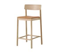 &Tradition Taburete Betty TK14 Counter Chair 65 cm Cuero color coñac Noble-roble lacado