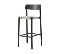 &Tradition Taburete Betty TK15 Bar Chair 75 cm Fresno lacado negro-lino natural