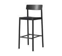 &Tradition Taburete Betty TK15 Bar Chair 75 cm Fresno lacado negro-lino negro