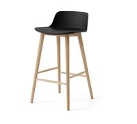 &Tradition Taburete de barra Rely HW123 Black-roble lacado. 65 cm