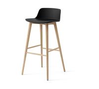 &Tradition Taburete de barra Rely HW123 Black-roble lacado. 75 cm