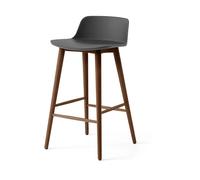 &Tradition Taburete de barra Rely HW123 Stone grey-nogal lacado. 65 cm
