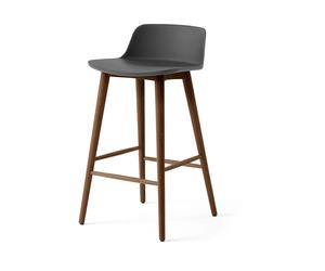 &Tradition Taburete de barra Rely HW123 Stone grey-nogal lacado. 65 cm