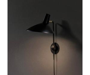 &Tradition &TRADICIÓN Aplique de pared Trípode HM12, negro, enchufe