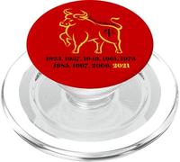 Traditional Art Chinese New Year 2021 Year of the Ox PopSockets PopGrip para MagSafe
