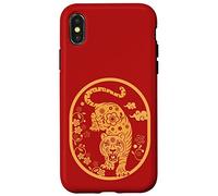 Traditional Art Chinese New Year 2022 Year of the Tiger Carcasa para iPhone X/XS