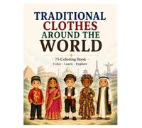 TRADITIONAL CLOTHES AROUND THE WORLD: 75 Coloring Page, Color Learn Explore