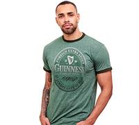 Traditional Craft Camiseta oficial Guinness para hombre con etiqueta irlandesa, camiseta de manga corta, regalos de cerveza de Irlanda para hombres, 100% algodón, Verde, Medium