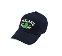 Traditional Craft Gorra de béisbol con Estampado de Irlanda Bordado de edición Limitada y trébol, Azul Marino