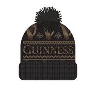 Traditional Craft Guinness Bobble Hat Gorro de invierno de punto negro/dorado (talla única, negro), Negro -, talla única