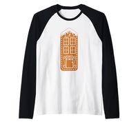 Traditional Gingerbread Christmas - Matching Family Cartoon Camiseta Manga Raglan