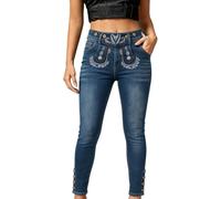 Traditional Jeans Women's 3/4 Traditional Trousers Jeans Short Trousers | Mallas de invierno, pantalones de senderismo, pantalones de pana, pantalones de esquí, camuflaje, pantalones acolchados