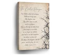 Traditional Lord’s Prayer Poster - Matthew 6:9-13 King James Version Scripture Art for Wall Decor (Framed,12x18inch(30x45cm))