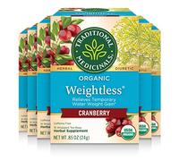 Traditional Medicinals Organic Weightless Cranberry Tea, 16 Tea Bags (Pack of 6)