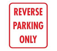 Traditional Reverse Parking Only Policy Metal Tin Sign 12x8 Inch