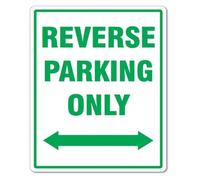 Traditional Reverse Stall Parking Policy Metal Tin Sign 12x8 Inch