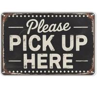 Traditional Takeaway Marker Metal Plaque For Tavern 12x8 Inch
