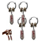 Traditional Talisman Earrings,Unisex Daoist Earrings,Sword Earring Jewelry Gift for Cultural Enthusiasts