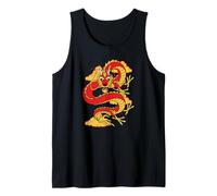 Traditional Zodiac Lucky Red Oriental Chinese Dragon Camiseta sin Mangas