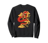 Traditional Zodiac Lucky Red Oriental Chinese Dragon Sudadera
