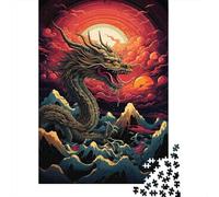 TraditionalDragon Rompecabezas SunsetMountains 1000 Piezas de Papel Reciclado para Mujeres y Hombres Educativo y Desafiante 70x50cm/1000pcs