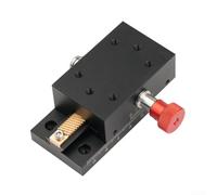 Traducción lineal manual de la etapa X de la cola de milano de la diapositiva 40m m de viaje, tabla de posicionamiento de la aleación de aluminio con el estante y el piñón de latón, soporte de ajuste