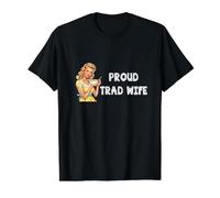 Tradwives Tradwife Proud Trad Wife Camiseta gráfica económica, Hombre, Negro, S