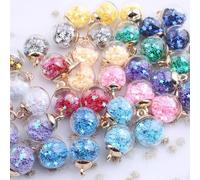 Trae alegría a tu espacio con 10 estrellas transparentes de color diseñadas para decoración festiva con bolas de cristal (albaricoque)