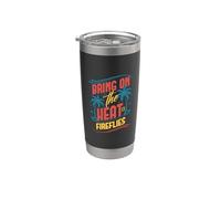 Trae el calor para las luciérnagas Fun Vibes Summer Vaso térmico de acero inoxidable de doble pared