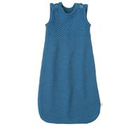 TRÄGER Saco de dormir bebé y niño pequeño - Merino 100% orgánico, TOG 1.7, transpirable, unisex, 60 cm y 75 cm, duradero y justo, para verano y invierno, fabricado en Alemania | azul paloma mt. 2 (75