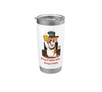 Tráelo a casa muchachos fútbol bebiendo cerveza Vaso térmico de acero inoxidable de doble pared