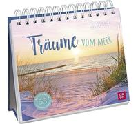 Träume vom Meer 2024: Wochenkalender zum Aufstellen, Tischkalender mit Spiralbindung und 53 Postkarten zum Heraustrennen