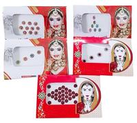TRAFAART Paquete De 5 Pegatinas Para La Frente Bindi Para Mujer Multicolor Autoadhesivo Bollywood Joyas Indias Para El Rostro Tatuajes Temporales Para Manualidades Diy