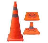Traffic Cones - Foldable Oxford Cloth + PP Safety Cones | Waterproof Construction Barrier Cønes| Portable Training & Safety Markers For Road, Parking, Sports, School, Playground Use