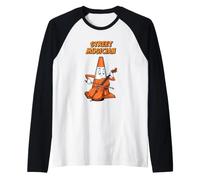 Tráfico Cono Calle Músico Improvisación Urbano Divertido Arte Camiseta Manga Raglan