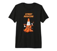 Tráfico Cono Calle Músico Improvisación Urbano Divertido Arte Camiseta Premium