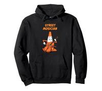 Tráfico Cono Calle Músico Improvisación Urbano Divertido Arte Sudadera con Capucha