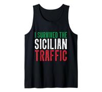 Tráfico Siciliano Sicilia Italia Conducción Divertida Camiseta sin Mangas