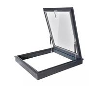 Tragaluces de ventilación manual para techos del hogar. Doble acristalamiento templado con aluminio, ideal para áticos y solares, maximiza la luz natural y el diseño de nergética del flujo