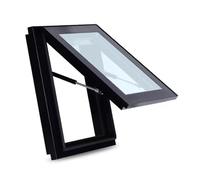 Tragaluces puerta de acceso al techo de aluminio para iluminación diurna, sótano, salida de pozo, cubierta de vidrio templado, ideal para luz natural y seguridad