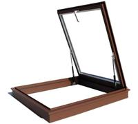 Tragaluz de aluminio para iluminación de luz diurna, ventana de techo multiángulo, 50 x 60 cm, puerta de acceso al sótano, diseño de techo inclinado para una entrada de luz óptima