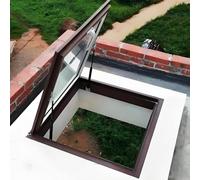 Tragaluz de techo plano de aluminio con escotilla de ventilación para iluminación de ático y solárium, diseño de bajo consumo para una luz natural óptima y flujo de aire