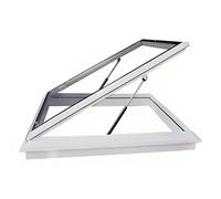 Tragaluz de techo plano de aluminio con escotilla de ventilación para iluminación de ático y sótano, y diseño elegante para una luz natural mejorada