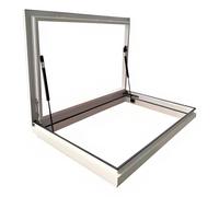 Tragaluz de techo plano de aluminio, ideal para iluminación de ático y sótano con asas de fácil agarre para un mayor brillo natural